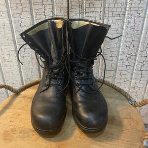 Vintage Canadian Made Combat Army Work Boots Soft Toe Leather Tactical